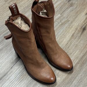 Miz Mooz Brown Leather Heeled Boots
